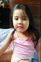 Cute chines baby reading quran