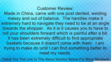 Tierra Garden 30305 40-Inch Shopping Basket Cart, Silver Review