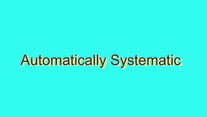 How to Pronounce Automatically Systematic