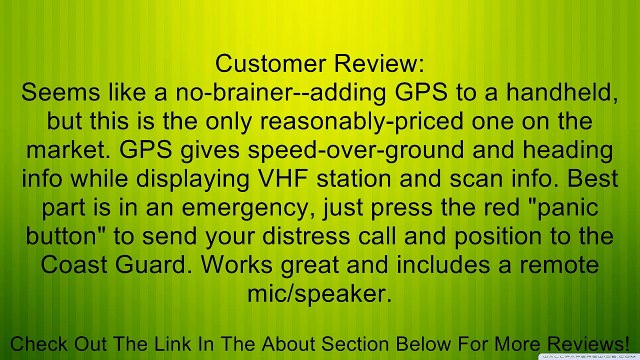 Uniden MHS135DSC Handheld Marine Radio Review