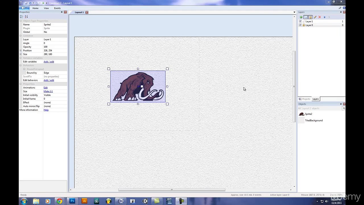 Lesson #13 - Snapping to the grid - Construct 2 by Downic.com