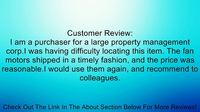 A.O. Smith C01670 5/8-Inch Stack, OAO Enclosure, Sleeve Bearing, Reversible, .187-Inch by 1.42-Inch Shaft Dimension C-Frame Motor Review