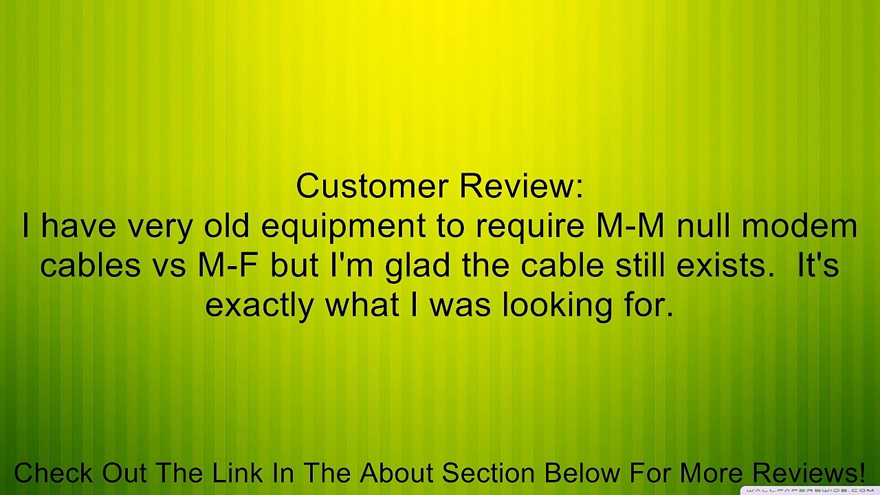 C2G CMG-Rated DB9 Low Profile Null Modem M-M Review