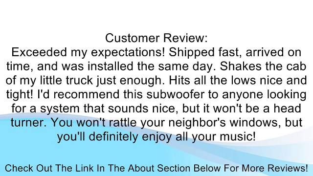 Rockford Fosgate P3S-1X12 Single 12-Inch Loaded Subwoofer Enclosure Review