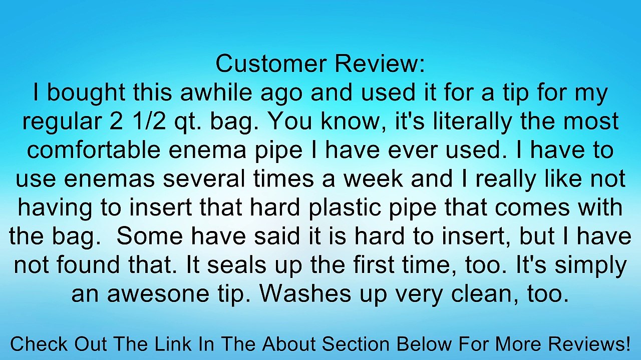 Retention Enema Nozzle | Medical-Grade Silicone Enema Tip | Very Comfortable | 5 inch x 8 to 15 mm diameter Review