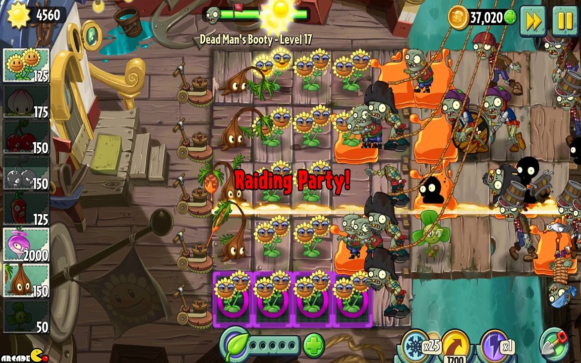 Plants vs Zombies 2  Frostbite Caves Frozen Plants Jalopeno Cherry Bomb Combo!