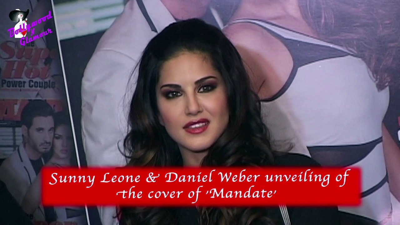 Sunny Leone & Daniel Weber unveiling of  the cover of 'Mandate'