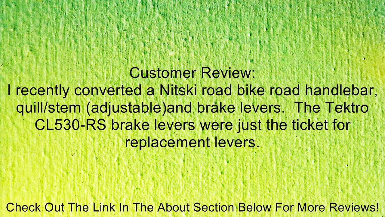 Tektro CL530-RS Linear Pull Brake Lever Black/Silver Review