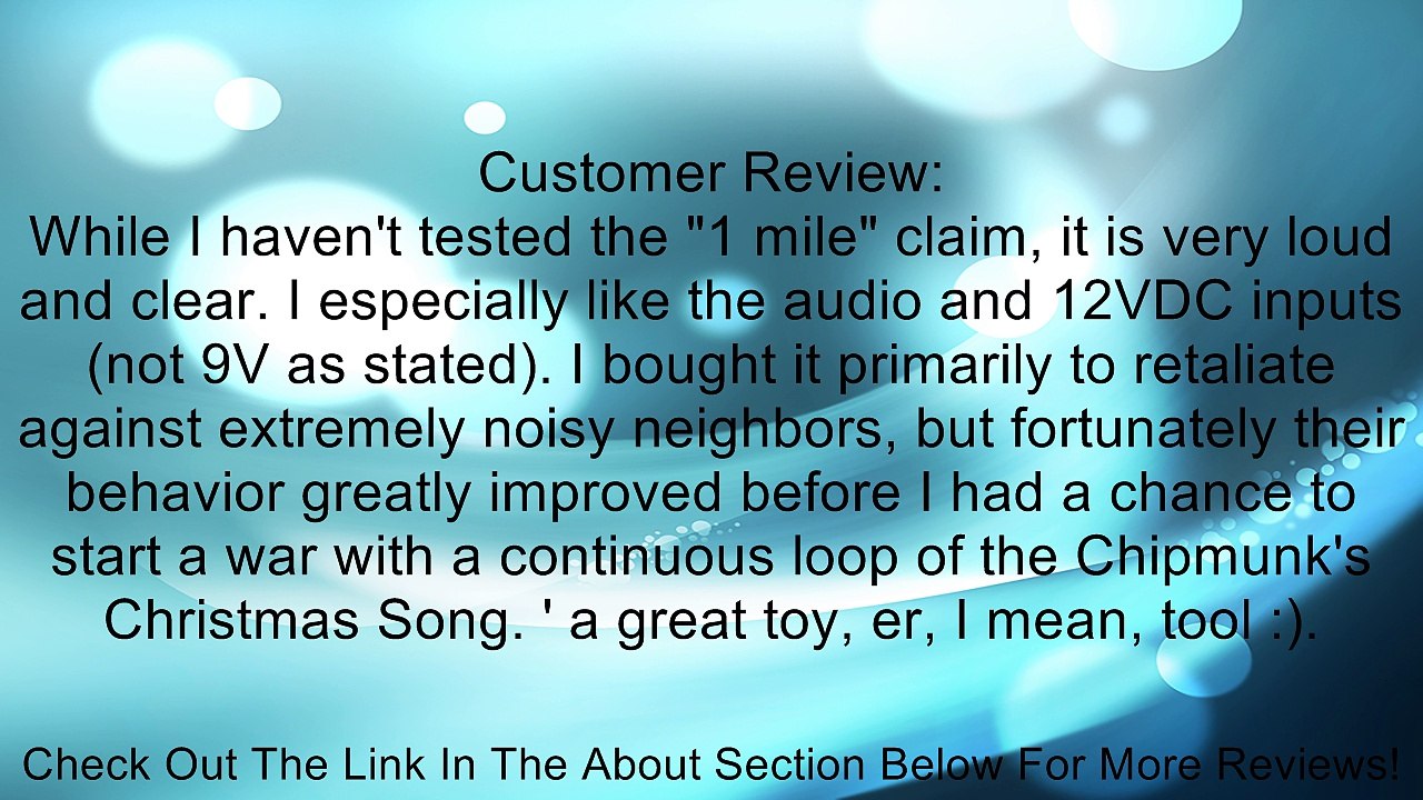 PYLE-PRO PMP53IN 50 Watts Professional Piezo Dynamic Megaphone with 3.5mm Aux-In For Digital Music/iPod Review