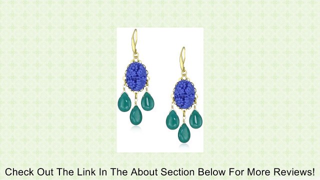 David Aubrey Indigo Carved Blue Oval Drop Earrings Review
