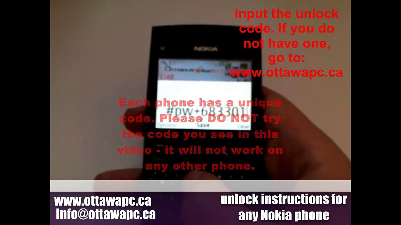 How to Unlock Any Nokia Cell Phone - X2 N8 C2 C3 C5 C6 C7 E5 E6 E73 E72 E71 Asha Lumia