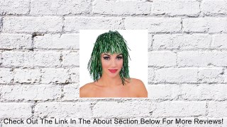 Green Pom Pom Tinsel Wig Team Spirit Cheer Party Costume Review