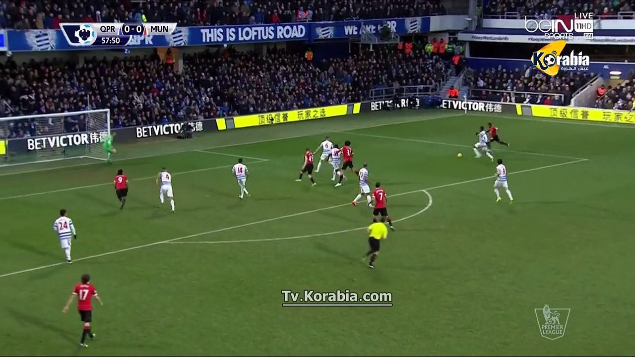 مانشستر يونايتد  يتقدم 1/0 علي كوينز بارك