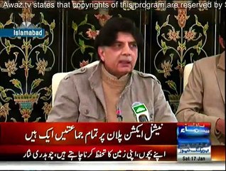Chaudhry Nisar Ali Khan Press Conference - 17th January 2015