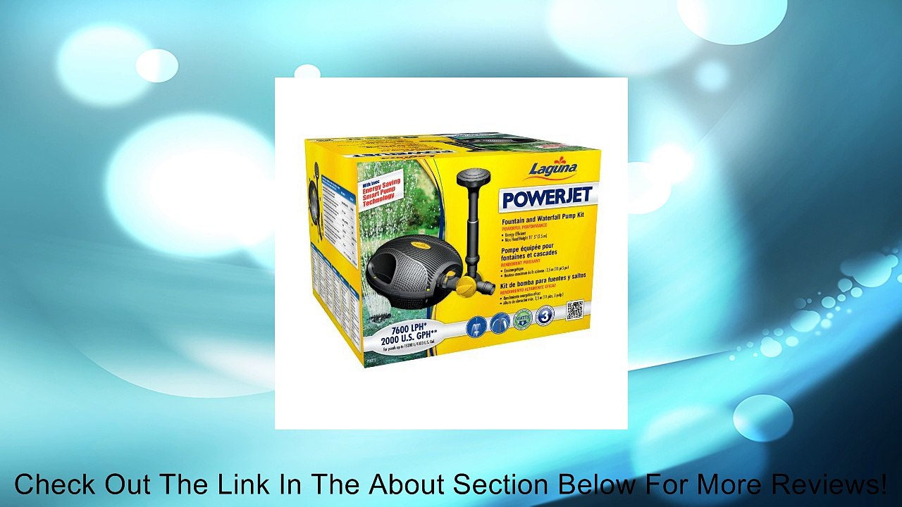 Laguna PowerJet 2000 Electronic Fountain/Waterfall Pump Kit for Ponds Up to 4000-Gallon Review