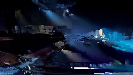 Car Tire Smashes Through Windshield
