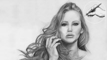 ✎ PORTRAIT ZEICHNEN - Jennifer Lawrence - Speed Drawing - How to Draw a Realistic face