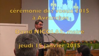 cérémonie des voeux 2015 à Avranches : intervention de David Nicolas, maire