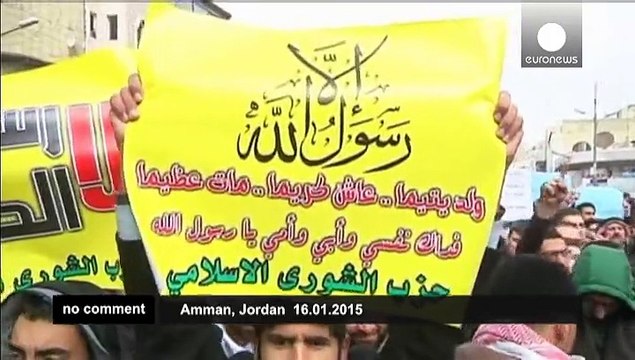 Jordan :Demonstration against the first edition of Charlie Hebdo