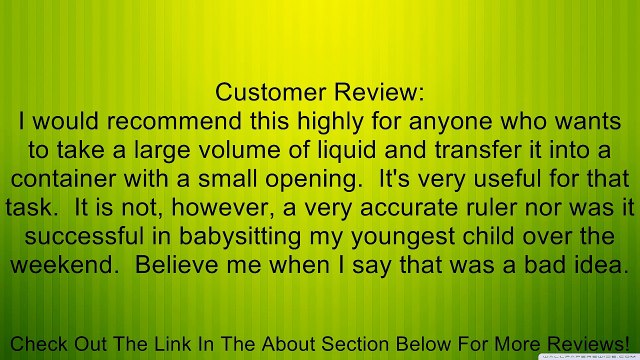 Hopkins FloTool 10701 Spill Saver Multi-Purpose Funnel Review