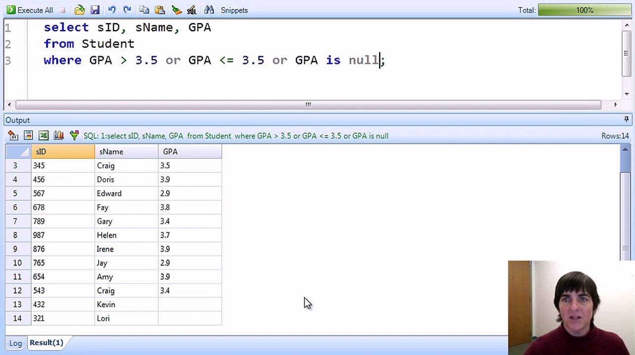 7-NULL values