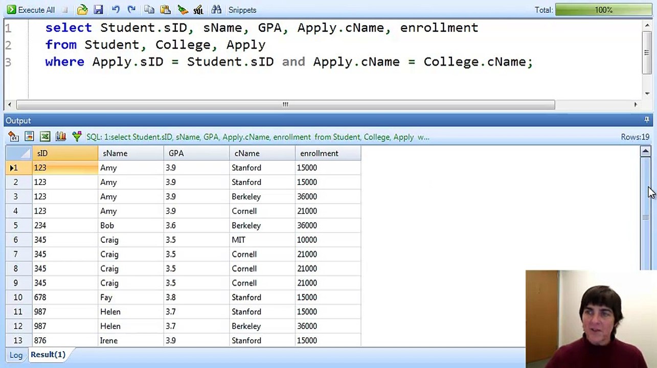 3-Table variables and set operators