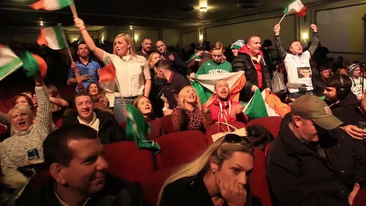 Jose Aldo's wife, coach surrounded my heckling McGregor family at Q&A
