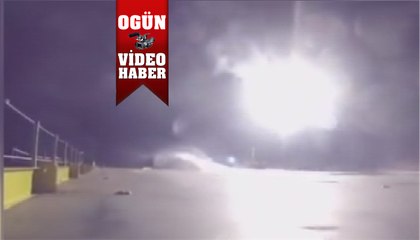 Roket yere böyle çakıldı