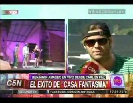 Benjamín Amadeo hablando del éxito de Casa Fantasma en Viva la Tarde - 17 de Enero
