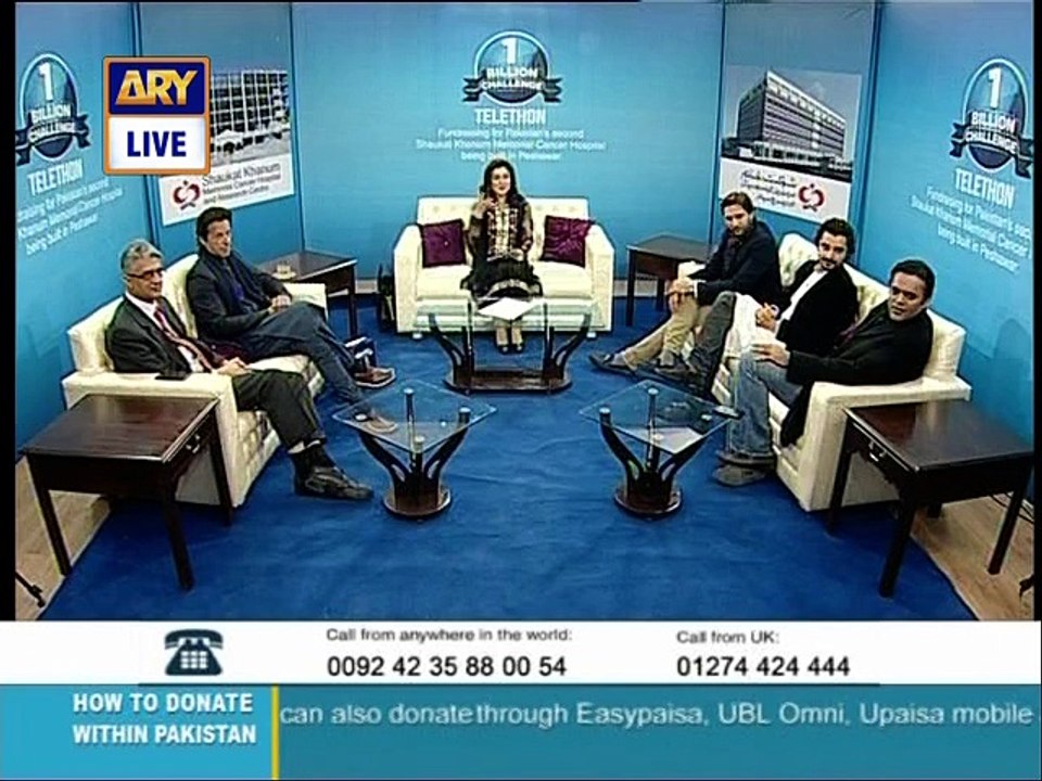 Donations For Shaukat Khanum Peshawar 1 BILLION CHALLENGE TELETHON Live On ARY Digital