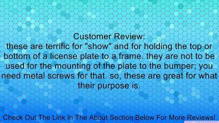 Superior 25-4001 Nylon License Plate Fasteners Review
