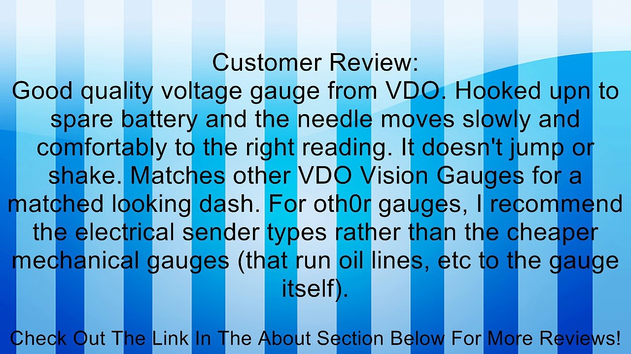 VDO 332103 Vision Style Voltmeter Gauge 2 1/16" Diameter Review