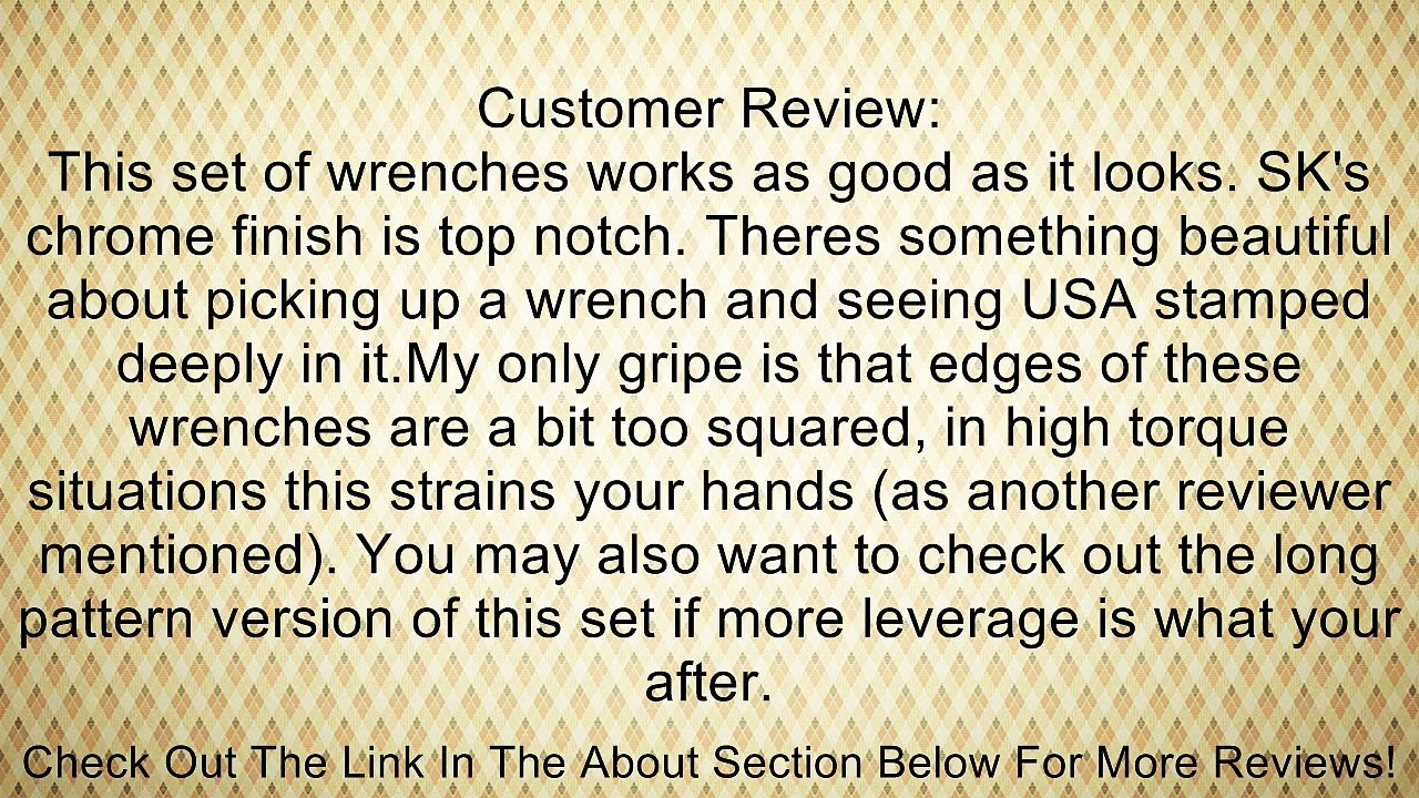SK Hand Tools 86255 Fractional Combination Wrench Set, 15-Piece Review
