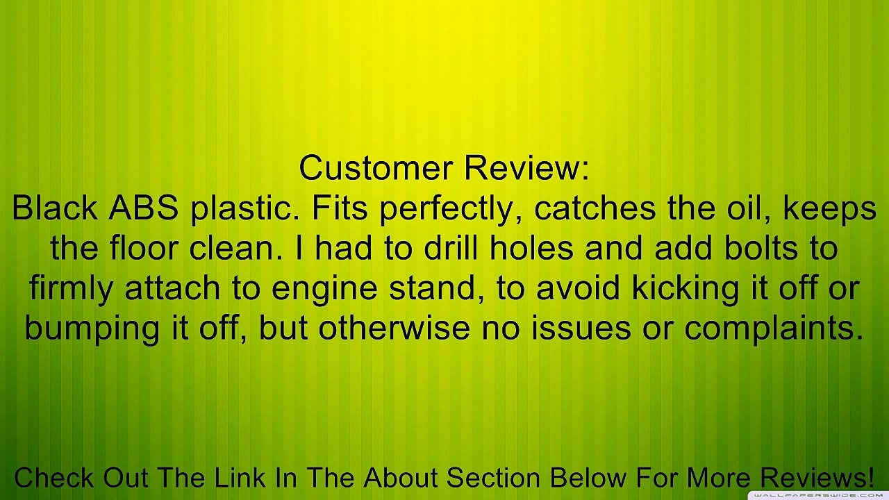 Sunex International 8300DP Oil Drip Pan for Geared Engine Stand (SUN8300G) Review