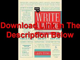 How to Write Anything A Complete Guide by Laura Brown Ebook (PDF) Free Download