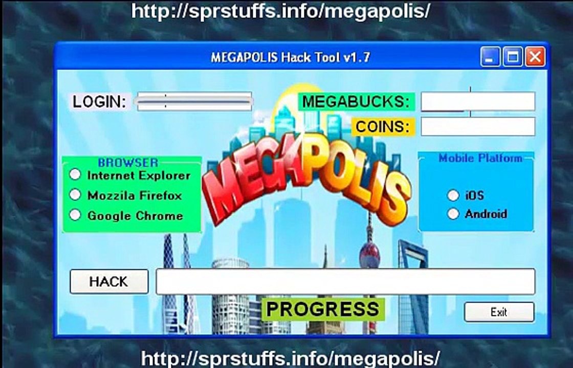 Megapolis Hack Tool _ Cheats _ Pirater for Facebook, iOS - iPhone, iPad, iPod and Android