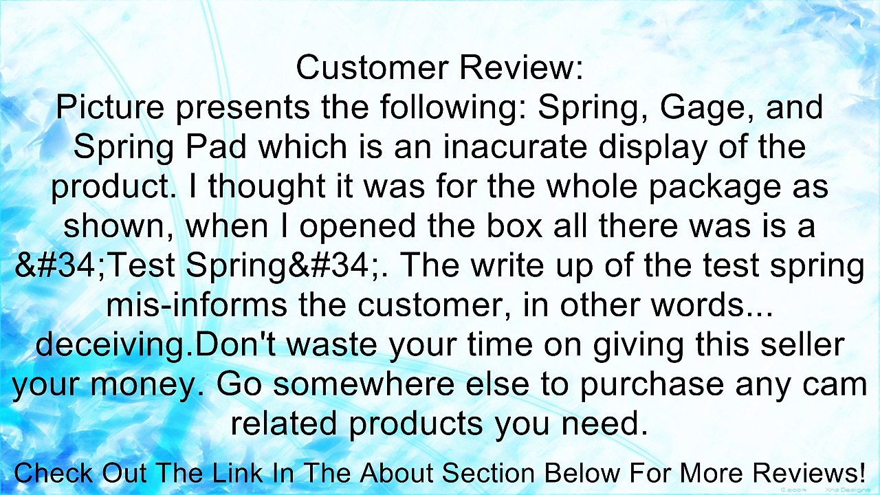 Comp Cams 5316 Calibrated Test Spring Review