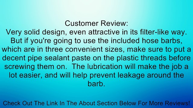 Spectre Performance 2369 Universal Clear View Fuel Filter (NOT FOR USE with Fuel Injected Vehicles) Review