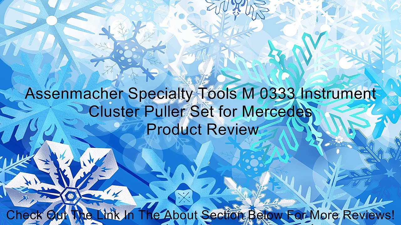 Assenmacher Specialty Tools M 0333 Instrument Cluster Puller Set for Mercedes Review