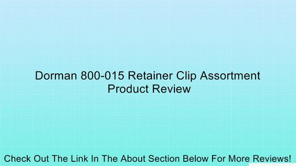 Dorman 800-015 Retainer Clip Assortment Review