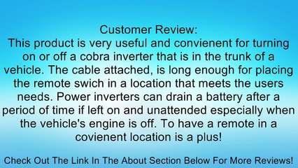 Cobra CPI-A20 AC Power Inverter Remote Review