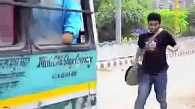 Girl slap to a innocent boy and Then Boy slap to a Girl in a bus.MP4