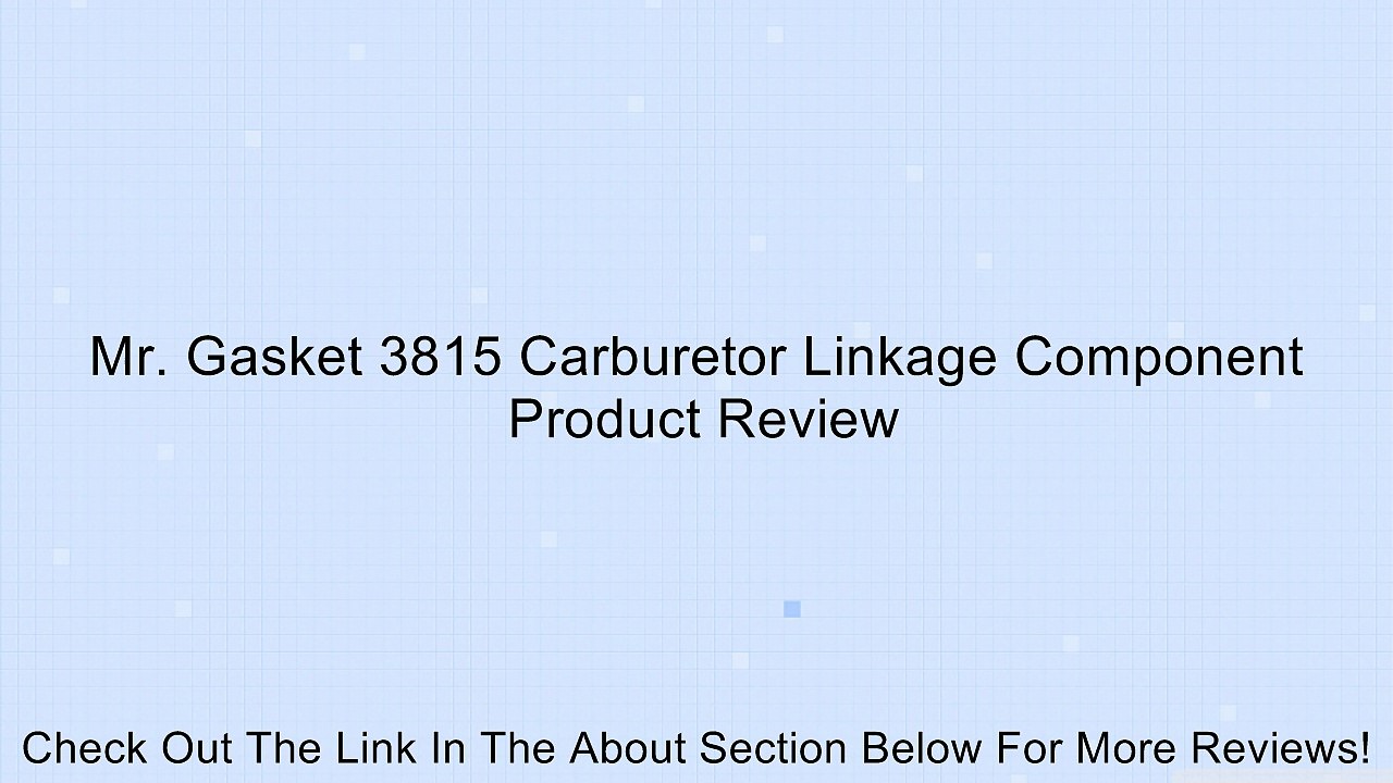 Mr. Gasket 3815 Carburetor Linkage Component Review