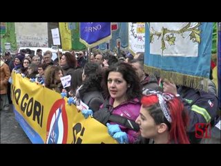 Napoli - Il "No Gori Day" contro le "bollette pazze" dell'acqua -1- (17.01.15)