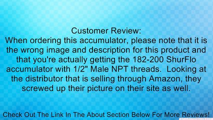 SHURflo Accumulator Tank Review