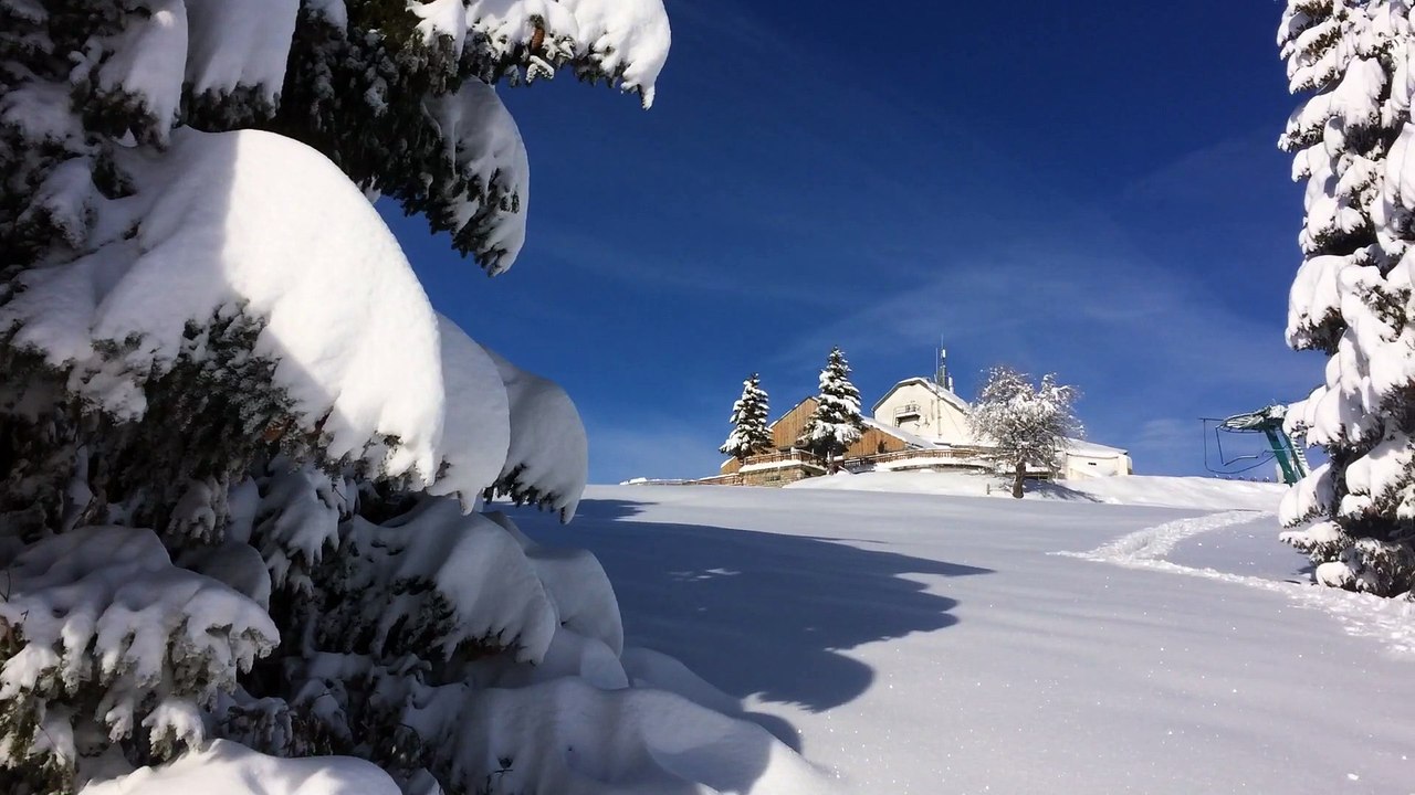 Vue depuis sortie raquettes au revard sur les bauges belvédère