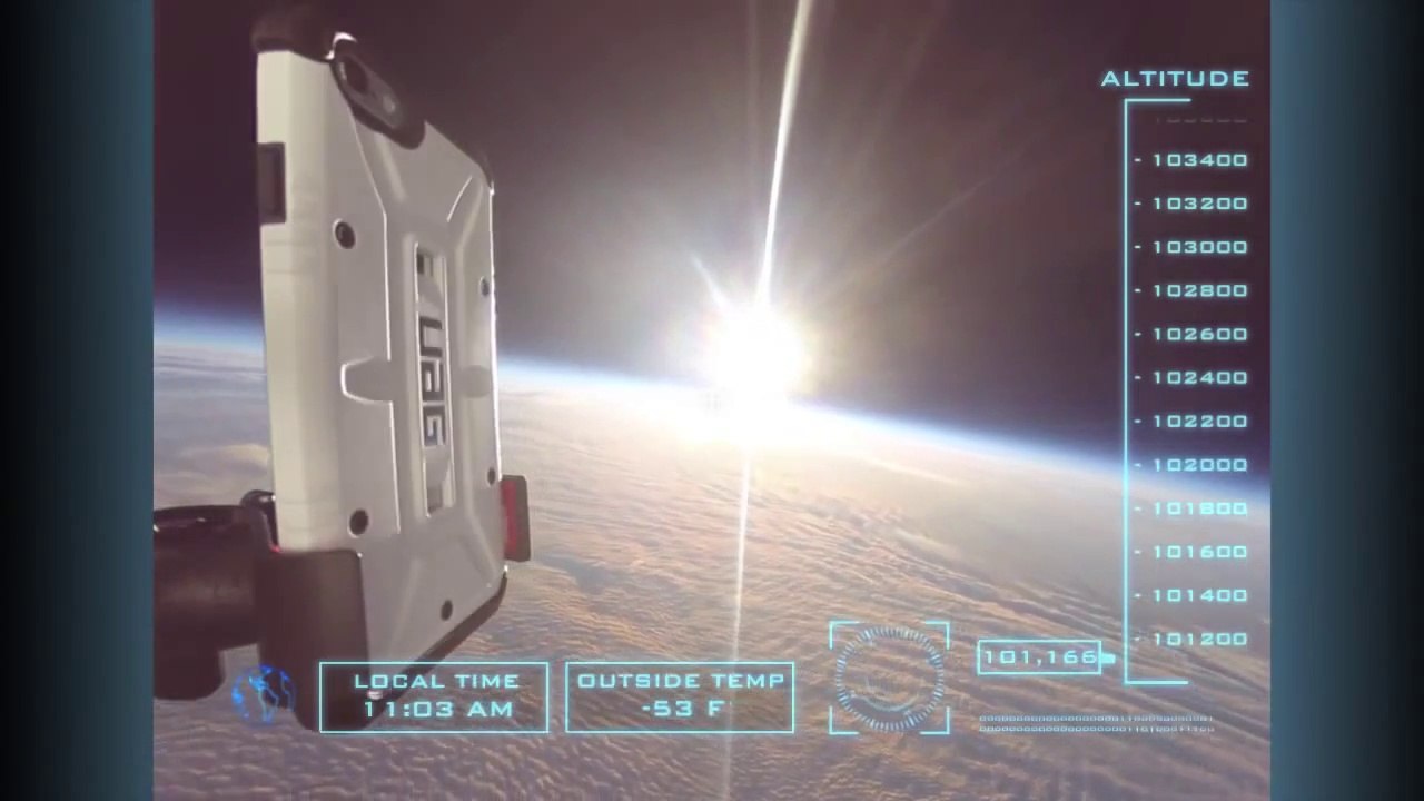 iPhone 6 in Space! HD balloon flight to 101,000 Feet by UAG