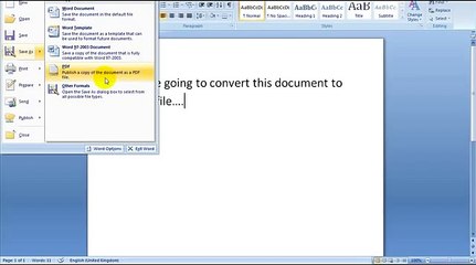 How To Convert A Document To PDF
