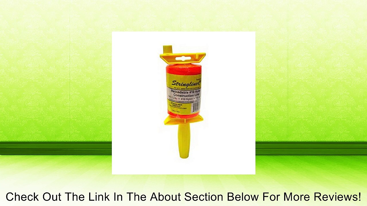 STRINGLINER COMPANY 25006 Twisted 135-Feet  Reloadable Line Reel, Fluorescent Orange Review