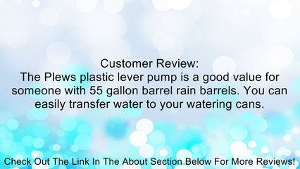 Plews 55-160 Blue General Purpose Lever Barrel Pump Review